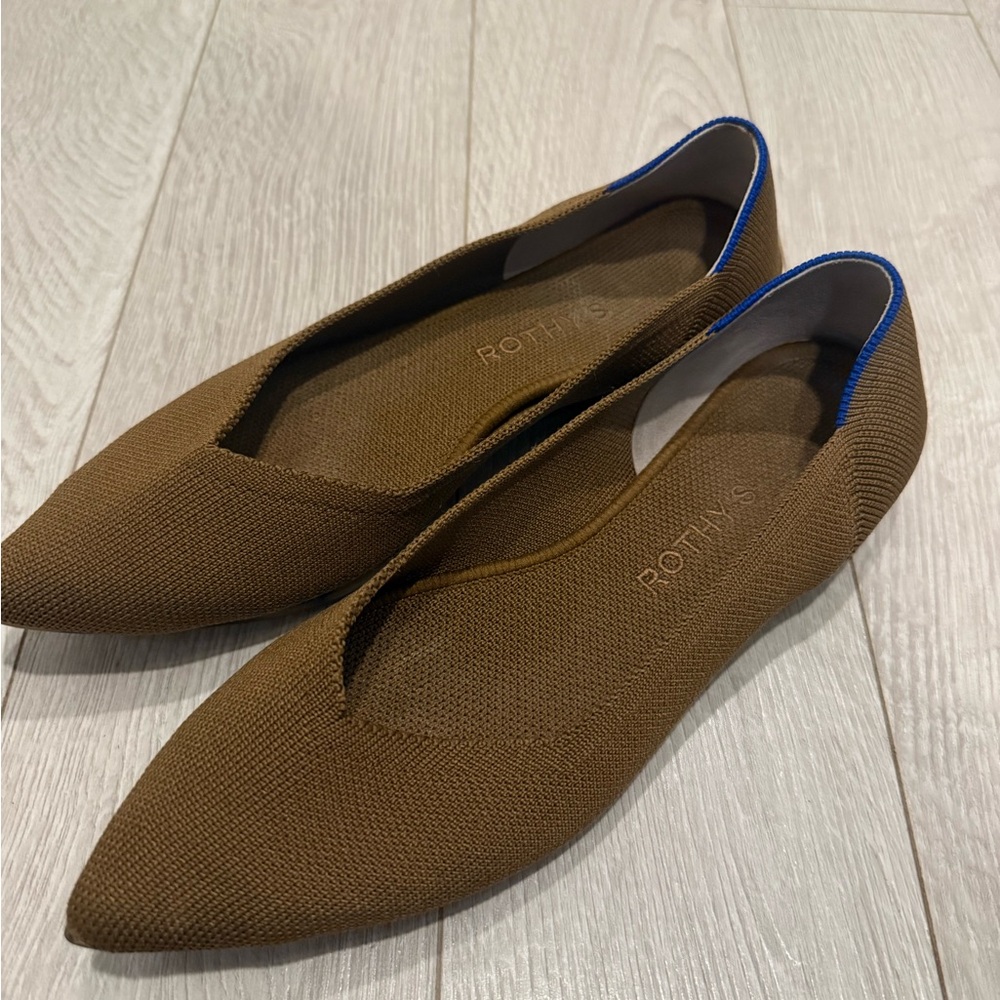 Rothy's Brown Pointed Flats size 8